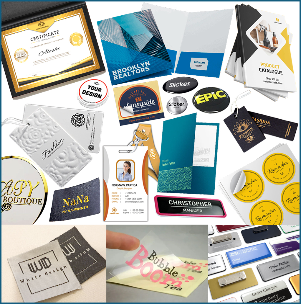 catalog, card, and sticker printing services